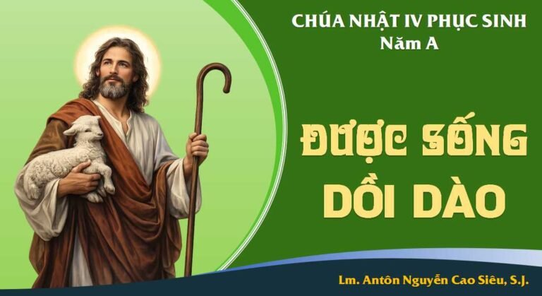 SUY NIỆM PHÚC ÂM CHÚA NHẬT 4 PHỤC SINH NĂM A (Ga 10,1-10)