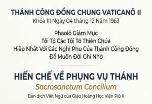 Hiến Chế Về Phụng Vụ Thánh