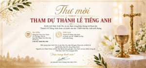 Thư Mời Tham Dự Thánh Lễ Tiếng Anh.