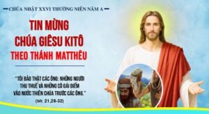 SUY NIỆM CHÚA NHẬT XXVi THƯỜNG NIÊN NĂM A